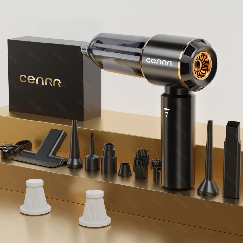 CENRR Mini Car Vacuum – Cordless, Powerful, Portable Cleaning Machine