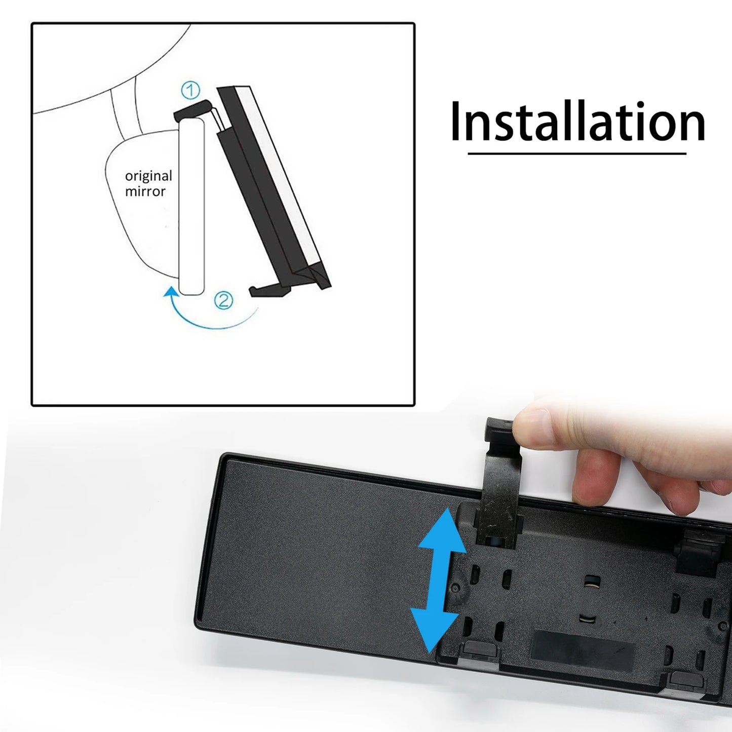 Panoramic Interior Rear View Anti-glare Mirror