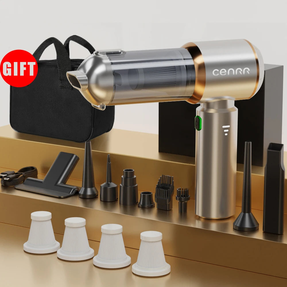CENRR Mini Car Vacuum – Cordless, Powerful, Portable Cleaning Machine