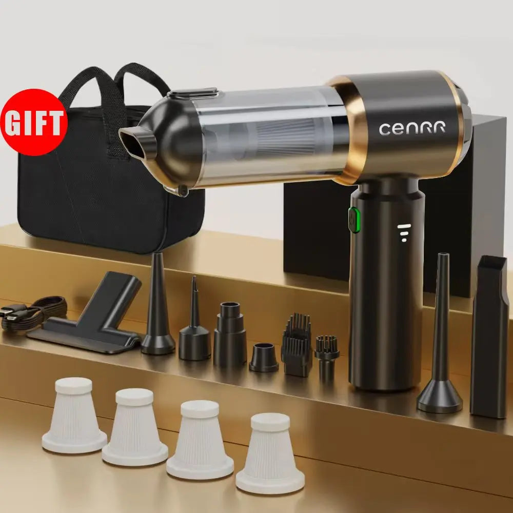 CENRR Mini Car Vacuum – Cordless, Powerful, Portable Cleaning Machine